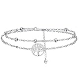 J.MUEN Armband Damen mit Lebensbaum Symbol in 925 Sterling Silber,Damen alles Gute zum Geburtstag Geschenkideen,Schmuck Für Frauen