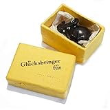 IMAGO Glückselefant im Geschenkkarton, Glücksbringer als Geschenk Figur Elefant aus Polyresin, kleine Elefantenfigur, 4,5 x 3 cm