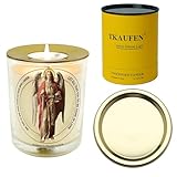 Tkaufen St. Saint Erzengel Angle Michael White Sojawachs geruchlos Glas Kerze Cirio Vela de San Miguel Arcángel Religion Gebetsgeschenk, 340 ml, 59 Stunden