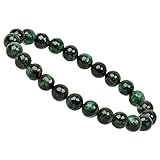 ELEDORO PowerBead Damen-Armband Stretch aus Edelstein Perlen 8mm Mica Muskovit in Fuchsit