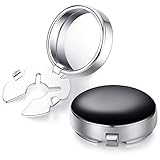 HONEY BEAR Herren Weiß Perle Schale Stein/Schwarz Achat Onyx Manschettenknöpfe Cufflinks Edelstahl Manschettenknopf, ButtonCuff Knopfclips für gewöhnliche Hemden,MEHRWEG (Schwarz mit Silber)