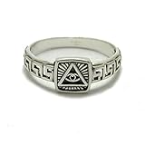 Sterling silber herren ring 925 Auge der Vorsehung R001784 Empress