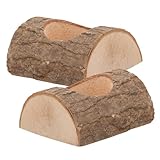 Hemobllo 2stücke Kerzenhalter Aus Holz Baumstumpfform Teelichthalter Für Tischdekoration Kerzenständer Mit Natürlicher Baumrinde Rustikales Design Für Zuhause Und Feiertage