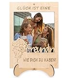 Giftota Magnetischer Holz Bilderrahmen für Freundin - Perfektes Foto und Dankeschön-Geschenk für Beste Freundin zu Geburtstag Valentinstag Jahrestag
