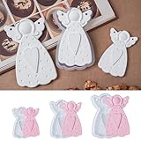 YODOYO Silikonformen Gießformen Weihnachten, 3 Stück Silikonform Engel, Liebe Engel Form für Beton, Gips, Kerzen Silikonformen Weihnachten Engelsornamente Silikon, DIY Weihnachtsdeko