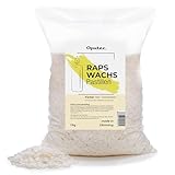 Oputec 1 KG Kerzenwachs Pastillen aus Raps: Helles Cremefarbenes Wachs - Kerzen selber Machen - Kerzen gießen aus natürlichem Wachs - Eigene Kerzen herstellen und nachfüllen - Made in Germany
