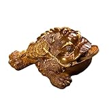 KIXZSAZ Das Feng Shui Teetier „Geldfrosch“ mit Farbwechsel für Reichtum und Glück ist EIN sehr bedeutungsvolles Stück Heimdekoration und Sammlerstück, Gold