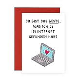 Central 23 Lustige Jahrestag karte für Männer Frauen – 'BESTE WAS ICH JE IM INTERNET GEFUNDEN HABE' – Virtuelles Paar – LDR – Freunde – Valentinstagskarte für Freund Freundin