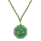 Chiorgone Obsidian Tai Chi Bagua Halskette - Herren Feng Shui Schutz Anhänger Yin Yang Amulett Halskette Schwarz Obsidian Energie Anhänger für Balance & Glück