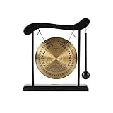 lachineuse - Lachender Buddha-Gong - Tibetischer Buddha-Gong - Zen-Dekoration aus Holz & Kupfer - Chinesisches Deko-Objekt für Zuhause, Büro, Wohnzimmer - Geschenkidee China Asien