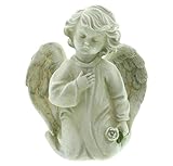 FRANK FLECHTWAREN Engel Rose, Polyresin Maße: Höhe 17 cm, liebevoll gestaltet, Himmelsboten