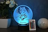 Optechvisual Personalisierte LED Tiger Lampe – Geschenk für Tigerliebhaber, Dekoration, Dimmbar,