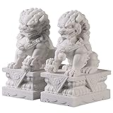 Wächter Löwen-Figur,Chinesische Feng Shui Deko Skulptur,FOO Dogs Statue,Kunsthandwerk,Ornamente für Zuhause,Büro,Dekoration,Geschenk,10cm/3.93in