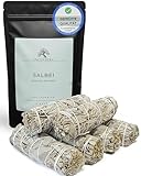 Weißer Salbei Räuchern, 6 Stück Räucherbündel, Weisser Salbei Räuchern, Sage Smudge Stick, White Sage, Salbei Getrocknet, Weißer Salbei Zum Räuchern