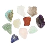 Zerodeko 1 Schachtel Natürliche Kristall Rohsteine Mineralien Proben für Sammlung und Unterricht Dekorative Mineralsteine mit Einzigartiger Form Farbenfrohe Edelstein dekoration für