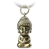FABACH Buddha Schlüsselanhänger Karma - Buddha Anhänger aus Metall - Mini-Buddha Glücksbringer Auto - Buddhismus Schlüsselanhänger Chakra Yoga Geschenk Figur