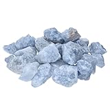 Wassersteine 300g | 100% naturbelassene Edelsteine Heilsteine | Echte unbehandelte Rohsteine für Edelsteinwasser Lebensquelle Plus (Calcit, blau)