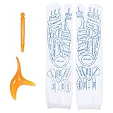 cobee Fußreflexzonen Socken Set, Reflexology Socks Mit Massage-Tools Fussreflexzonenmassage Akupressur Socken Fußmassage Socken Massagesocken Acupressure Reflexology(40–45)