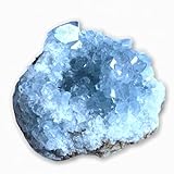 Steinfixx® - Premium Coelestin Kristall I Celestine | Celestit | Edelstein I Heilstein I Cluster I funkelnder Blickfang I Madagaskar (1000-1250 Gr.)