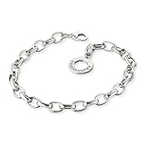 Engelsrufer Damen Charm-Armband aus rhodiniertem 925er Sterlingsilber, verstellbare Länge 19,5 cm, elegantes Accessoire
