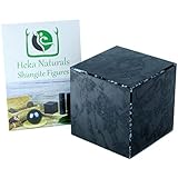 Heka Naturals Shungit Schwarzer Poliert Kristallwürfel Anti Stress | 5 cm - Anti Stress Feng Shui Deko Wohnzimmer - Edelsteine Spirituell Chakra Kristalle Heilsteine - Massage und Mediation