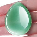 XIANNVXI Grün Aventurin Kristalle Sorgensteine Handschmeichler Edelsteine Heilsteine Kristalle Palm Stein Tropfenform