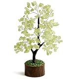 Zenith Gaia Edelsteinbaum - Kristallbaum Glücksbaum mit Echten Steinen - Grüner Aventurin Chakra Baum, Harmonischer Heilstein Baum, Deko Edelstein Baum gegen Stress - Steinbaum Kristalle Baum Geschenk