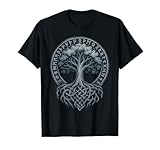 Wikinger Yggdrasil Viking Runen Kreis Baum des Lebens T-Shirt