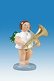 Rudolphs Schatzkiste Holzfigur Engel mit Tuba und Krone Höhe 6cm NEU Holzengel Instrument Seiffen Erzgebirge Figur Dekoration Holzfiguren Weihnachten Fensterschmuck Spielzeug Deko Weihnachtsfigur