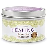 MAGNIFICENT 101 Healing Aromatherapy Candle for a Return to Wholeness, Salbei, Palo Santo, Lavendelduft, natürliches Sojabohnenwachs, Zinnkerze zur Reinigung und Chakra-Heilung (Rot, 6 oz)