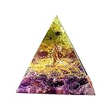QIDUHUQIJiangM Orgonit Baum des Lebens Peridot Pyramide Heilkristalle zum Schutz Meditation Yoga