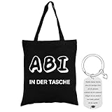 jenich Abitur 2025 Geschenke Abitur Tasche Schlüsselanhänger ABI in der Tasche Schwarz Geschenk zum bestandenen Abitur Prüfung bestanden Geschenk Abiturgeschenk für Junge Mädchen