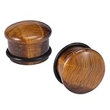 Tigerauge Naturstein Braun Ohr Plugs Gauge Single Flare Ear Gauges Expander mit O-Ringe Körper Piercing (Gauge=4g(5mm))