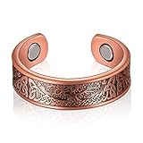 Magnetischer Kupferring aus Reinem Kupfer Verstellbare Ringe für Damen und Herren Magnetring mit Starken Magneten Magnet Fingerring für Mutter Ehefrau Tochter Frauentag Geburtstag Geschenk