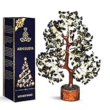 ABHISUBYA Baum des Lebens - Kristalle - Edelsteine - Heilsteine - Geldbaum - Spirituelle Geschenke - Bonsai Baum - Feng Shui Deko - Edelsteine Baum (Schwarzer Turmalin)