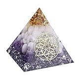 Fuaensm Orgon Pyramide Kristall Generische Kristall Pyramide Reiki Pyramide Chakra Meditation Kristall Orgonit Pyramide Chakra-Pyramide zum Schutz 5cm