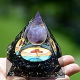Orgonit Pyramide Amethyst Pyramide Positive Energie Natürliche Chakra Meditation Geschenk Home Decoration (Blau)