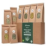 Tee Selber Mischen Set Geschenk mit Kräutern - BIO Kräuter Tee Geschenkset mit 8 leckeren Tee-Sorten zum DIY Teemischung Selber Machen