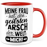 Ehemann Tasse lustig Geschenk Meine Frau hat den geilsten Arsch - Mich! Kaffeetasse Geschenke für Männer lustig Mann Geburtstag Geschenkidee Hochzeitstag Ehepaar Partner Paar Kaffee-Becher