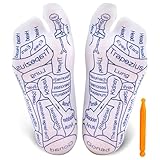 SSKHE Akupressur-Reflexzonen-Socken mit Triggerpunkt-Massagewerkzeug, Übergröße, Fußmassage, müde Entlastung, Physiotherapie, Männer und Frauen