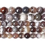 12MM 32PCS Natürlicher Edelstein Stein Botswana Sardonyx Achat Perlen für Schmuck Machen DIY Armband