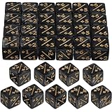 Gadpiparty Zubehör 24 Stück Würfelzähler Token Würfel Acryl D6 Würfel Loyalitätswürfel Kompatibel mit CCG Kartenspiel für Kinder Lernspielzeug Schwarz Gaming- Gaming-Zubehör