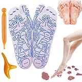 EHOTER Reflexzonensocken Set Reflexzonensocken mit Massagewerkzeug Akupressur-Socken Set Akupressur-Reflexzonen-Fußmassage-Socken 2024 Neue Reflexzonen-Socken mit Druckpunkten (Damen 36-39)