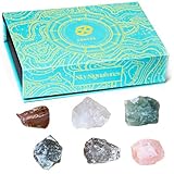 Galaxieregister Sternzeichen Edelstein-Set – 6 Edelsteine pro Sternzeichen für Heilung, Meditation & Energieausgleich – Elegante Geschenkbox – Premium-Qualität & Nachhaltig Produziert (Krebs)