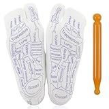 2 Stück Reflexzonen Socken Akupunktur Massage Socken Fußreflexzonen Acupressure Socks Akupunktur Druckpunkt Akupressur Für Fussreflexzonenmassage Männer Größ 33.5 CmA