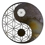 Yin Yang Blume des Lebens Wandbehang, Taichi Wand Silhouette Kunst, Wandskulptur Aus Metall, für Wanddekoration Wie Arbeitszimmer, Zen Hof