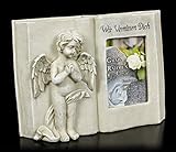 Figuren Shop GmbH Grab-Bilderrahmen Engel - Wir Vermissen Dich | Grabdeko, handbemalt, H 19,5 cm