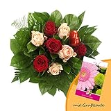 Dominik Blumen und Pflanzen, Blumenstrauß Mein Glück und Grußkarte 'Geburtstag'