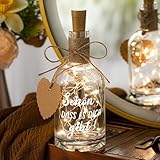 BBTO LED Flaschenlicht mit Spruch Geldgeschenke Flaschenpost Geburtstag Schön Dass Es Dich Gibt Geschenke Jugendweihe Konfirmation Geschenk Freundin Lieblingsmensch Flasche mit Lichterkette