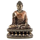 Top Collection 22,9 cm kalt gegossen Bronze Finish Regal Shakyamuni Buddha Statue